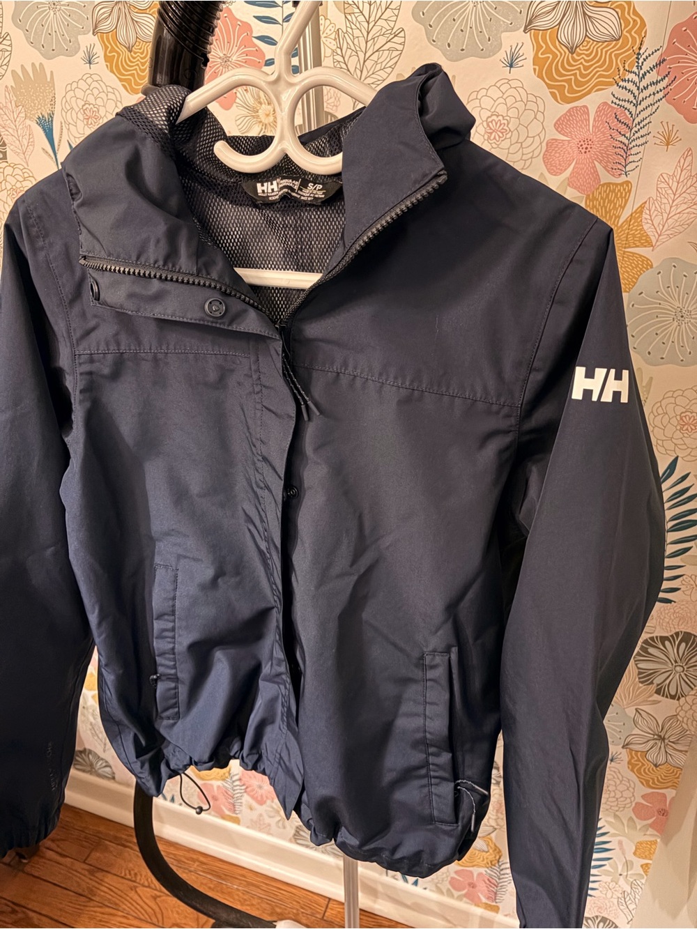 Helly Hansen navy blue hooded utility jacket